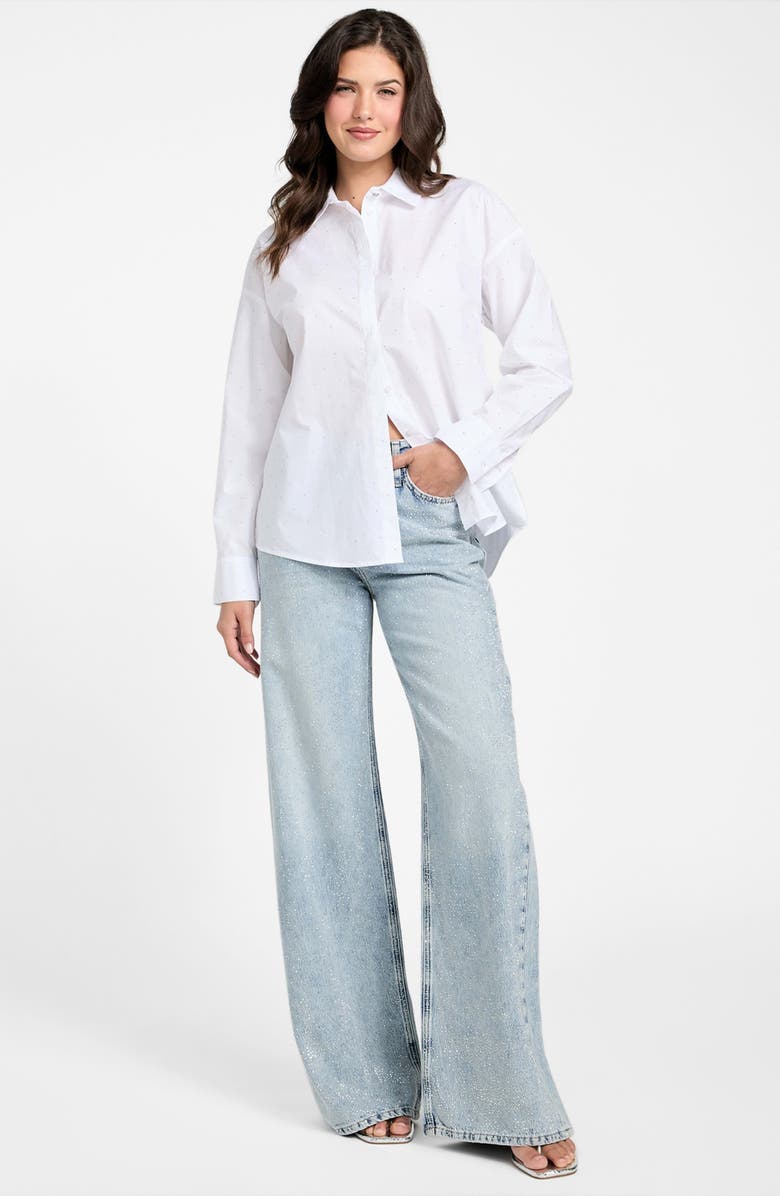 GUESS Bellflower High Waist Wide Leg Jeans, Alternate, color, 