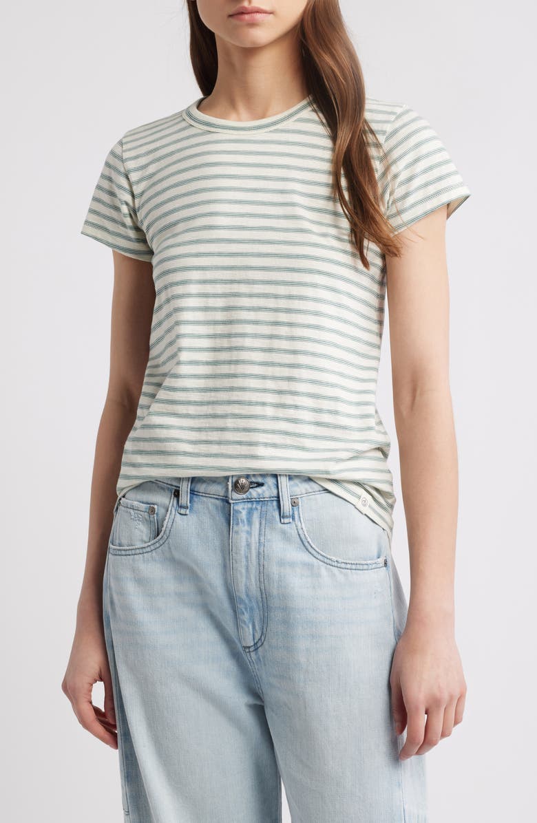 rag & bone The Slub Stripe T-Shirt, Main, color, Ivorymult
