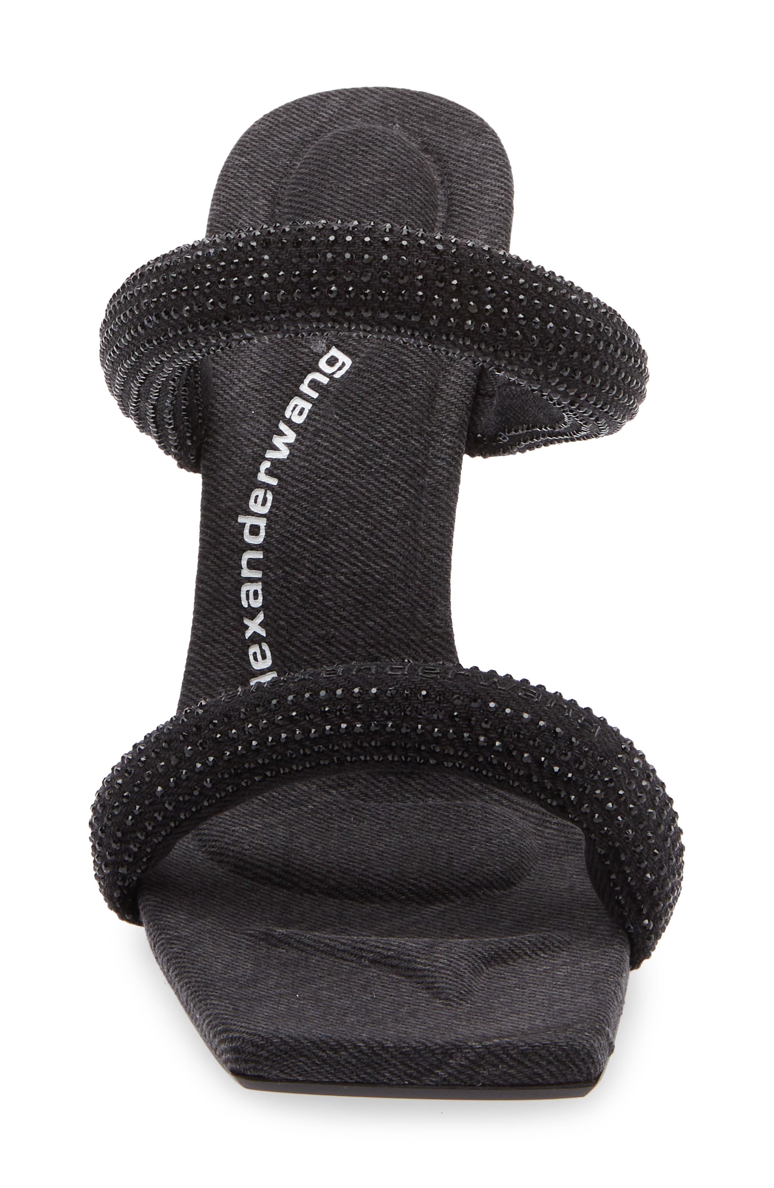 Alexander Wang Julie Tubular Crystal Embellished Slide Sandal, Alternate, color, 