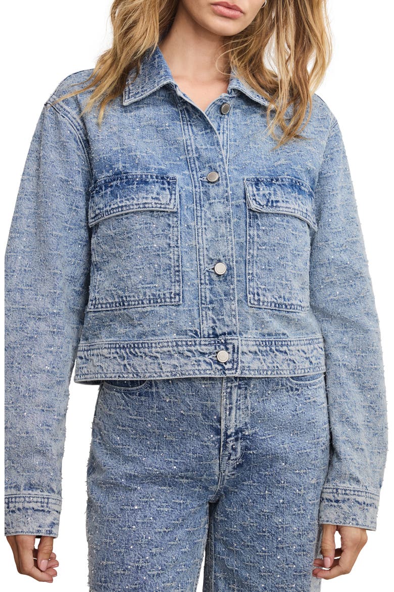 Crystal Denim Jacket, Main, color, INDIGO1070