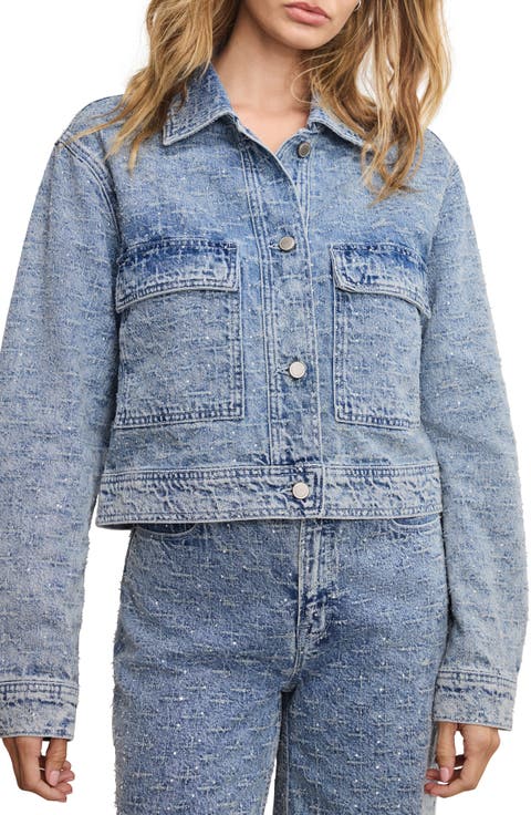 Crystal Denim Jacket (Regular & Plus)