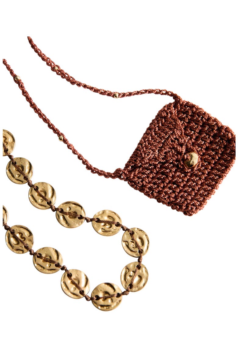 Set of 2 Knit Necklaces, Alternate, color, GOLD