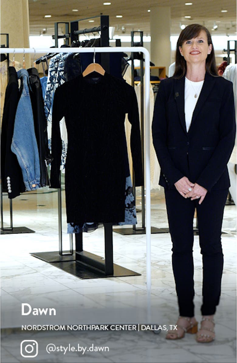 Amaya Metallic Long Sleeve Minidress, sales video thumbnail