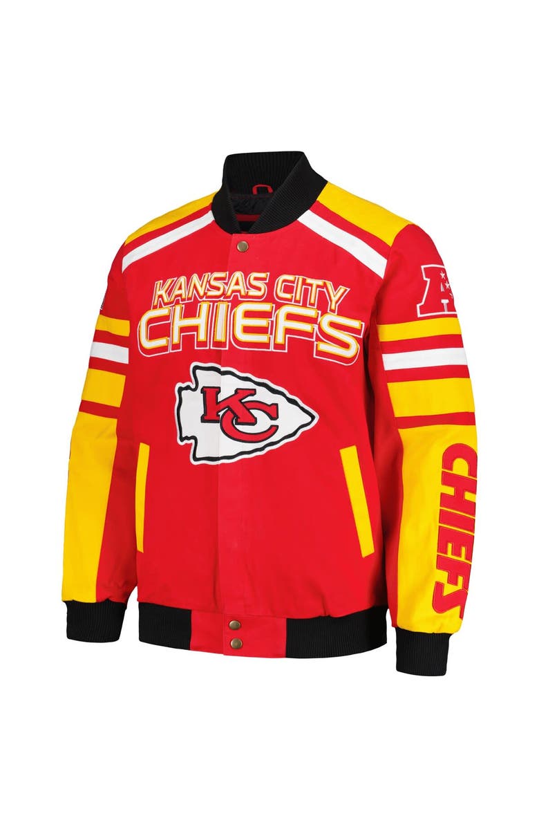 G-III SPORTS BY CARL BANKS Men's G-III Sports by Carl Banks Red Kansas City Chiefs Power Forward Racing Full-Snap Jacket, Alternate, color,