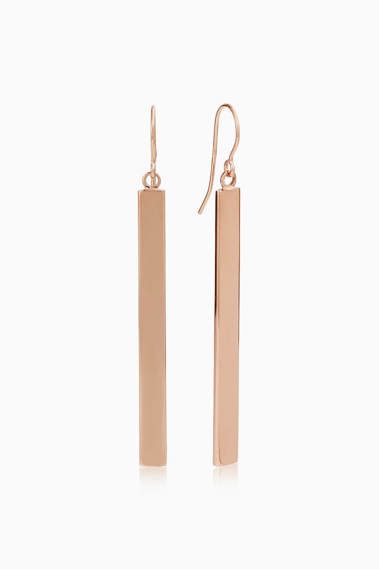 14K Gold Pisa Drop Earrings, Main, color, Rose Gold