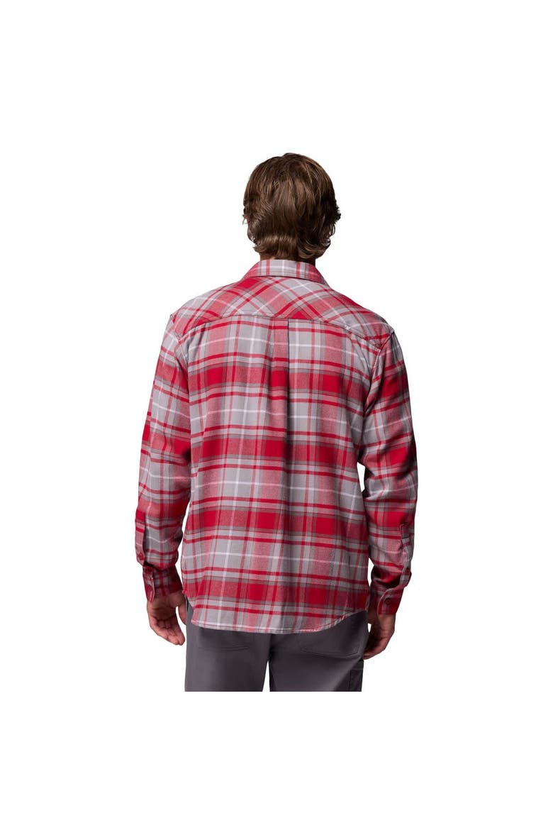 Men's Columbia  Crimson Alabama Crimson Tide Flare Gun Omni-Wick Flannel Long Sleeve Button-Up Shirt, Alternate, color, Crimson