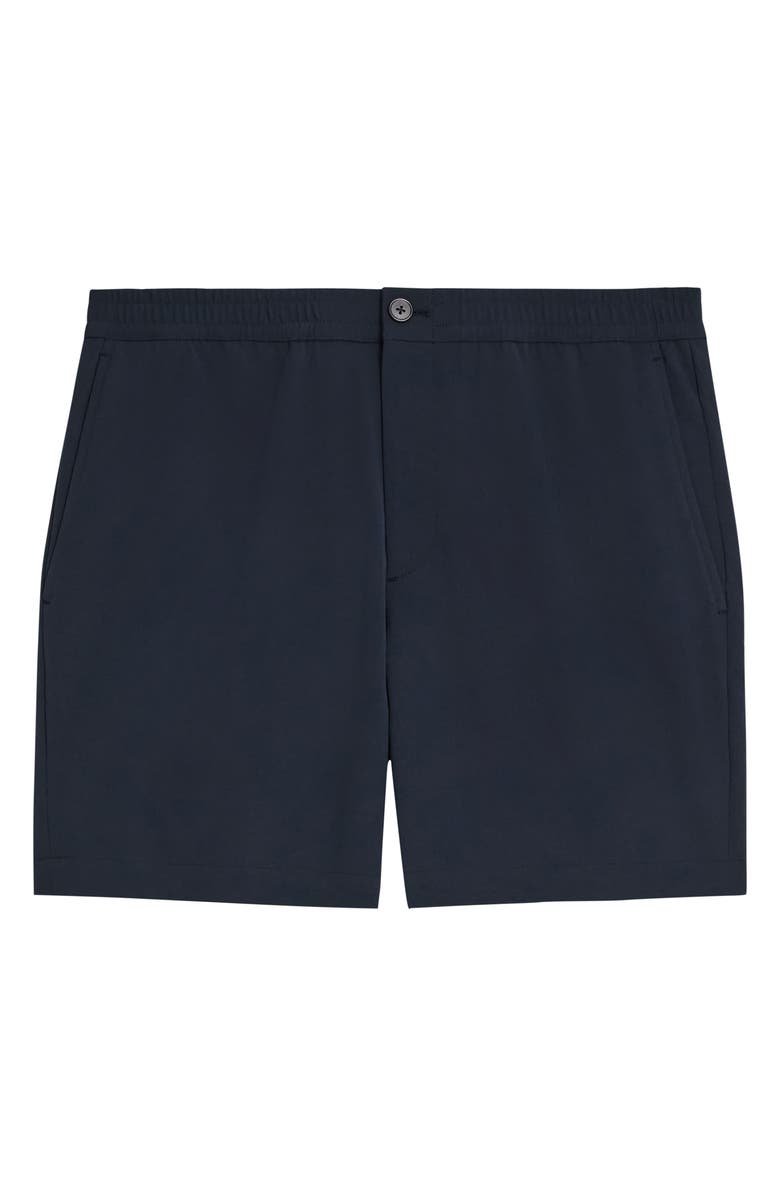 Theory Larin Flat Front Drawstring Shorts, Alternate, color, Baltic