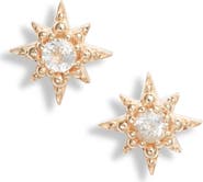 Anzie White Topaz Star Stud Earrings