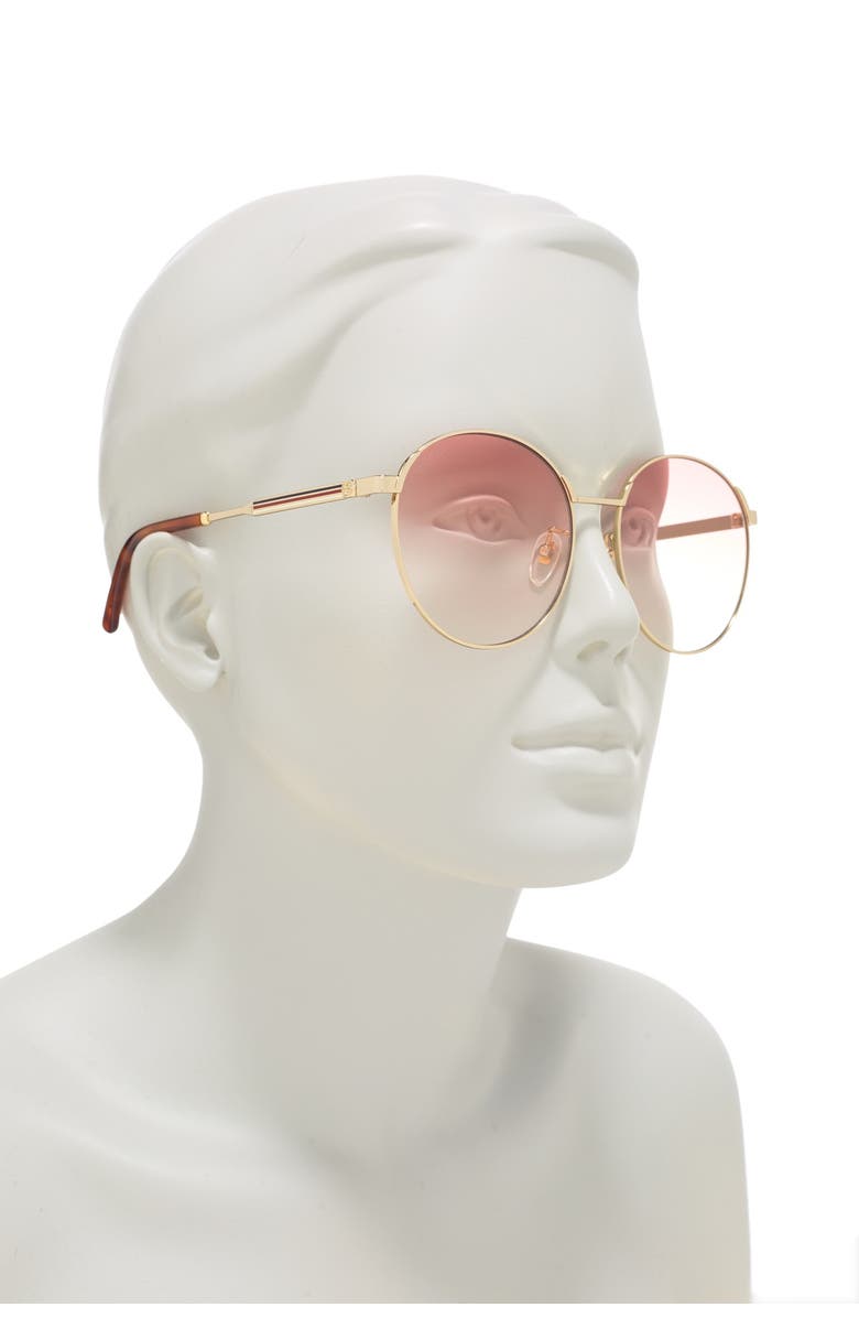 Gucci 58mm Round Sunglasses, Alternate, color,