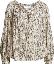 Nordstrom Gathered Tie Neck Top