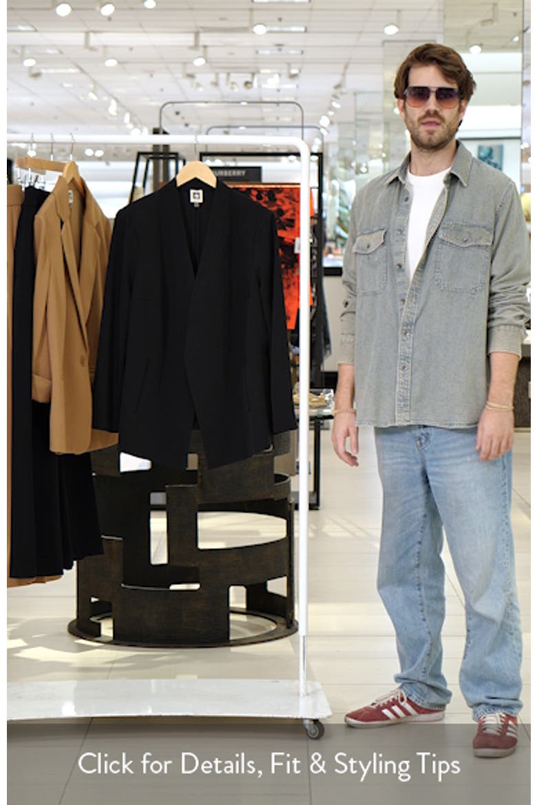Collarless Gabardine Jacket video