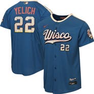 Nike Youth Nike Christian Yelich Mineral Blue Milwaukee Brewers 2026 City Connect Stadium Jersey