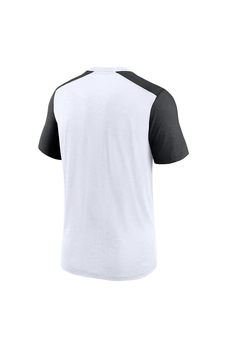 Nike Men's Nike White/Heathered Black Jacksonville Jaguars Color Block Team Name T-Shirt, Alternate, color, 