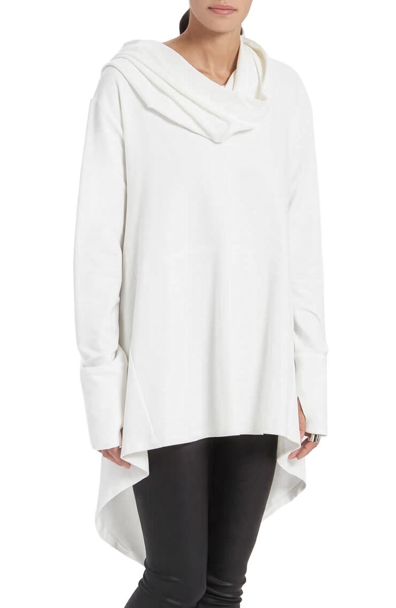 Marcella Firenze Oversize French Terry Hoodie, Main, color, Cream