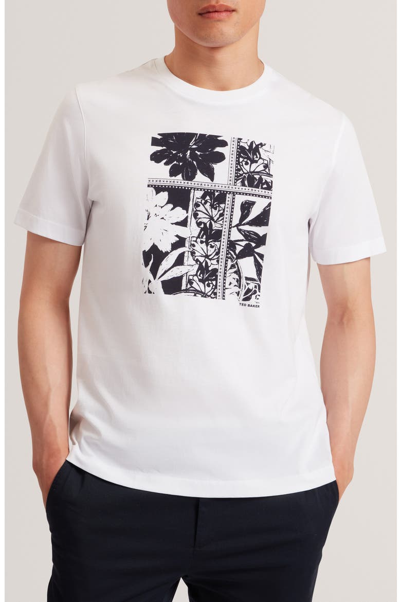 Koney Botanical Graphic T-Shirt, Main, color, WHITE