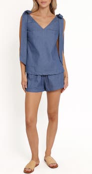 Petal & Pup Francis Cotton V-Neck Top & Shorts Set