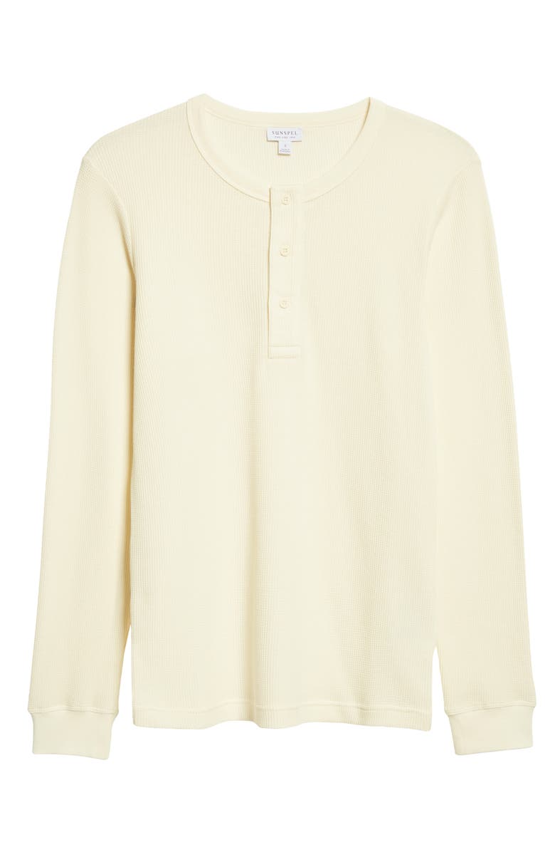 Sunspel Waffle Cotton Henley, Alternate, color,