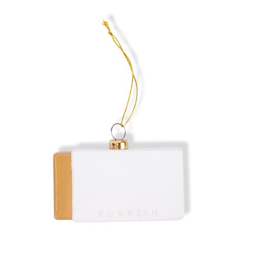 Furbish Matchbook Ornament In White