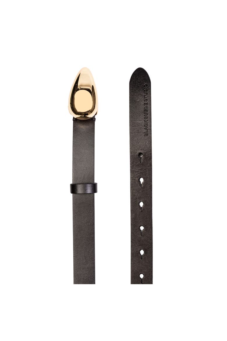 Bean Belt, Alternate, color, Black Leather / Gold