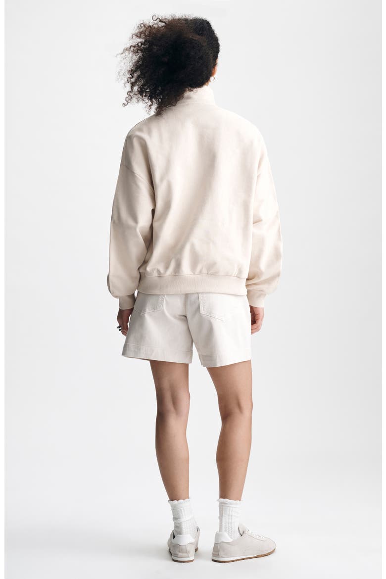 Brooklyn Oversize Half-Zip Cotton Sweatshirt, Alternate, color, SANDSHELL