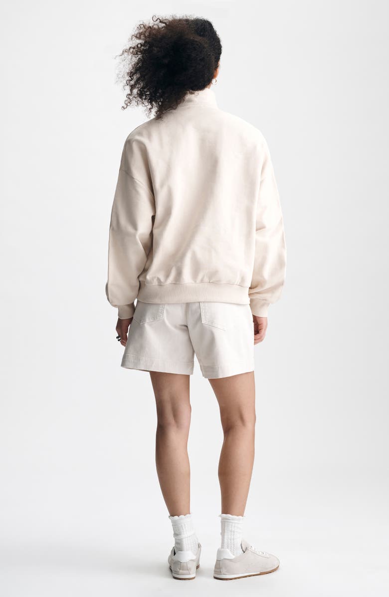 Brooklyn Industries Brooklyn Oversize Half-Zip Cotton Sweatshirt, Alternate, color, Sandshell