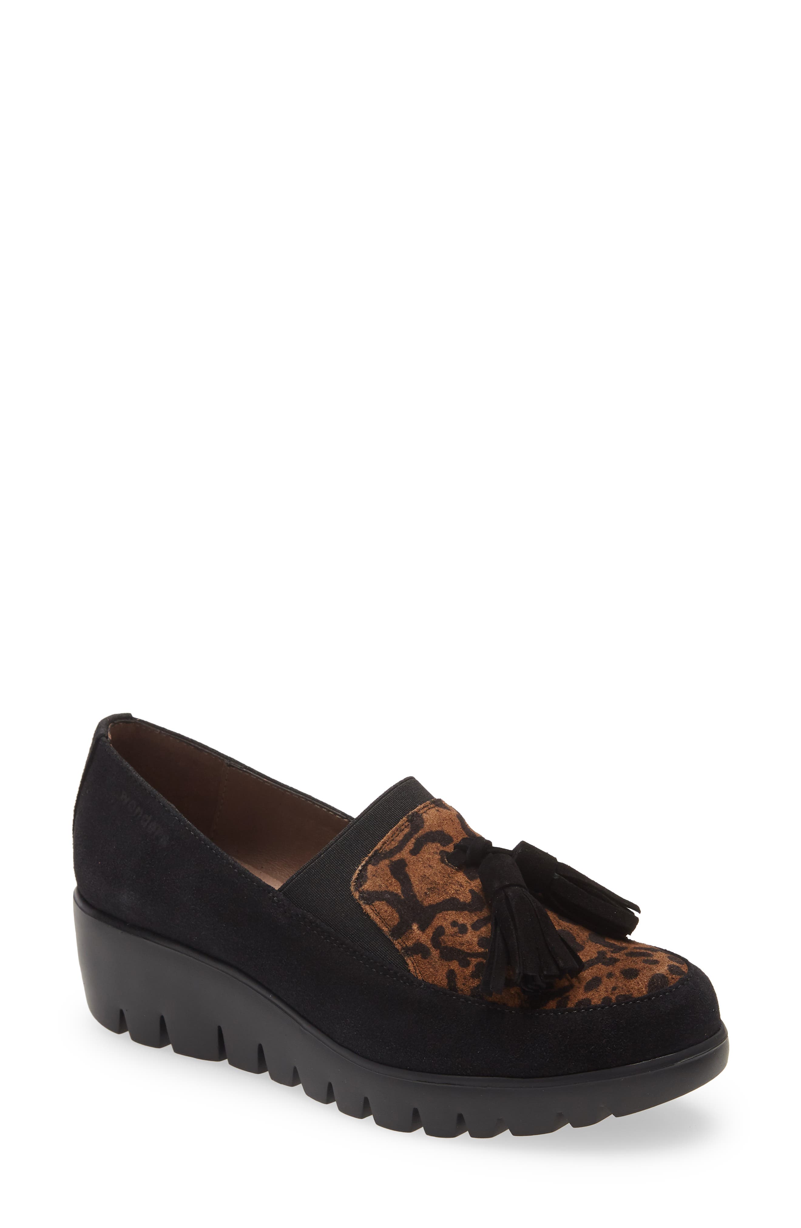 Wonders Wedge Tassel Loafer, Main, color, 