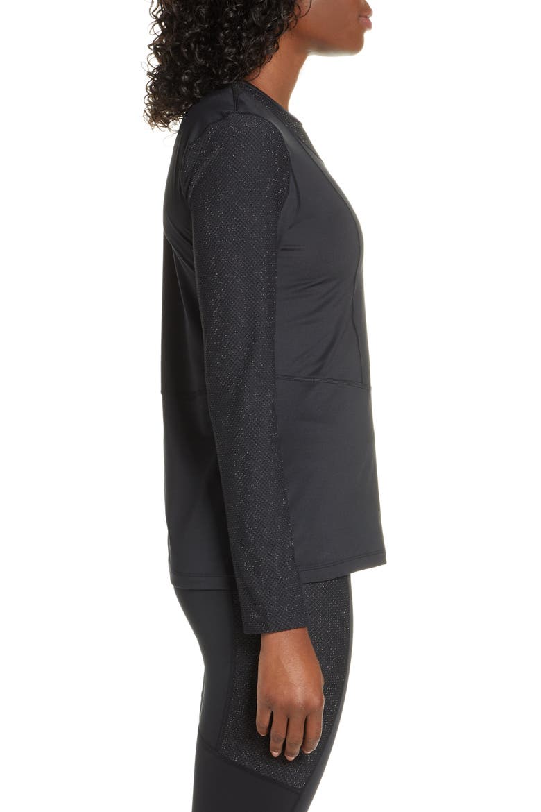 Pro Warm Hollywood Long Sleeve Top, Alternate, color, BLACK/ CLEAR
