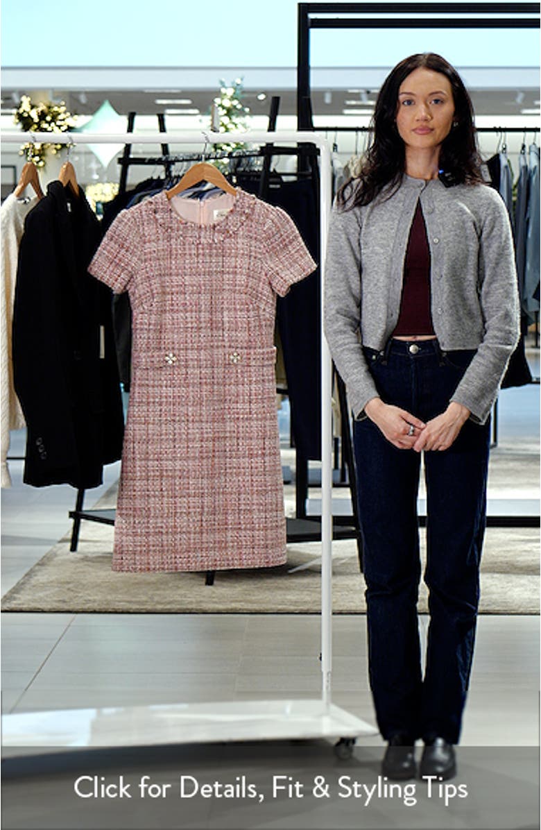 Short Sleeve Tweed Dress, sales video thumbnail