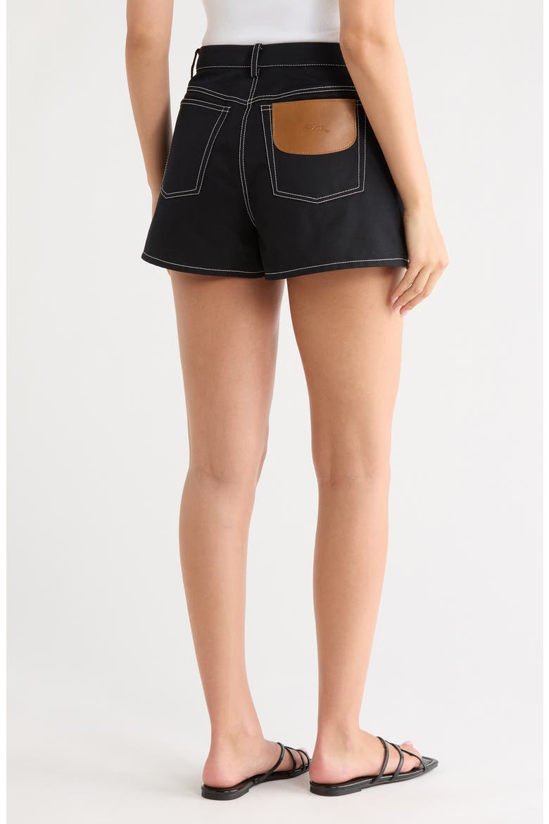 Denim Shorts, Alternate, color, BLACK