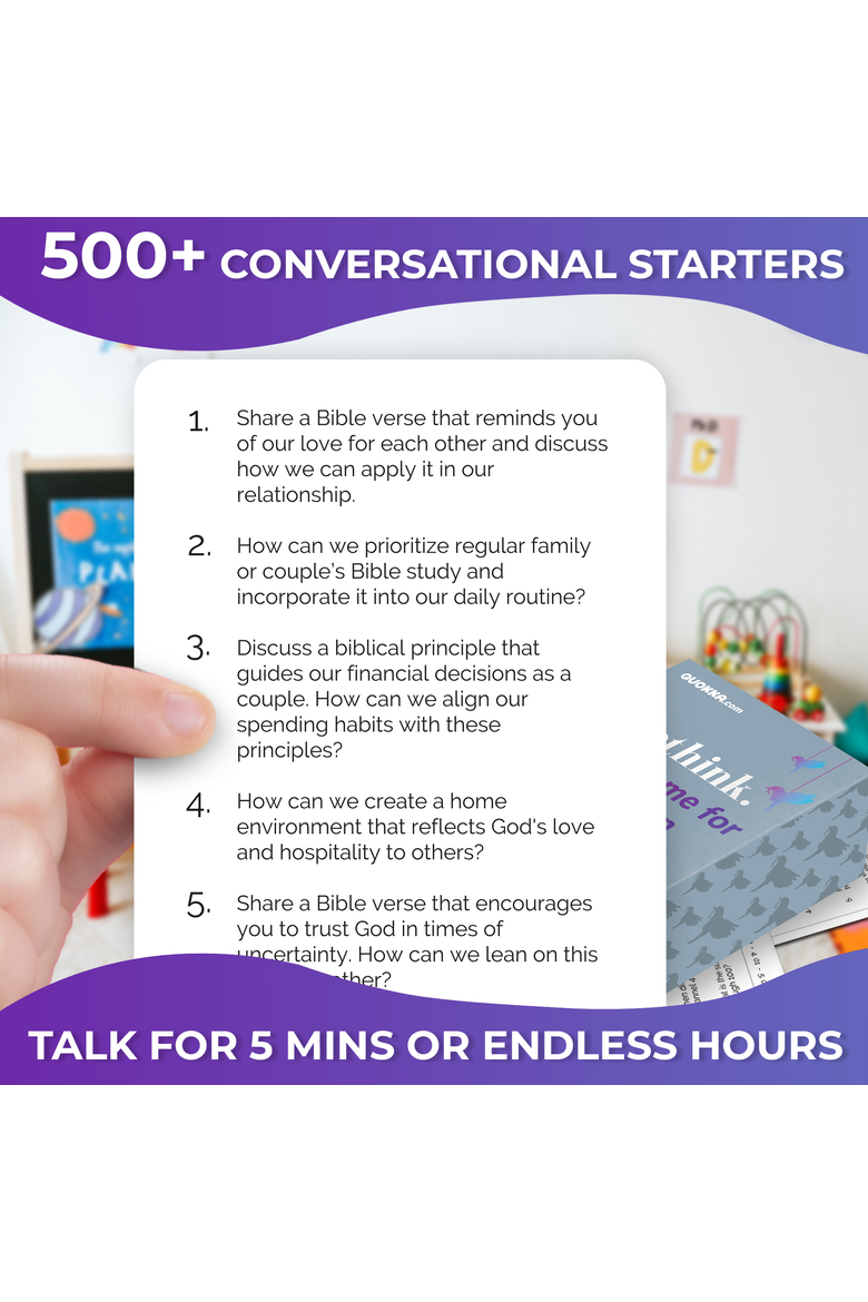 Christian Couples Conversation Cards, Alternate, color, Travel version