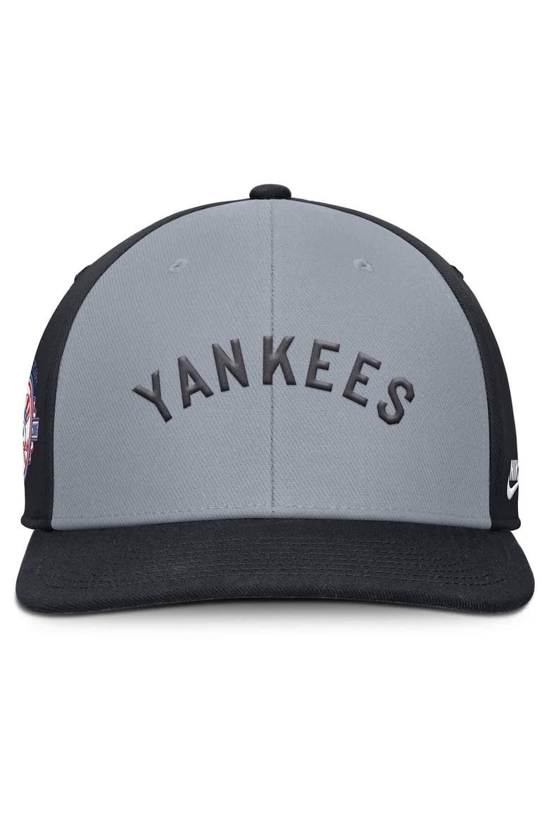 Men's Nike Gray/Navy New York Yankees Pro Performance Snapback Hat, Alternate, color, Gray