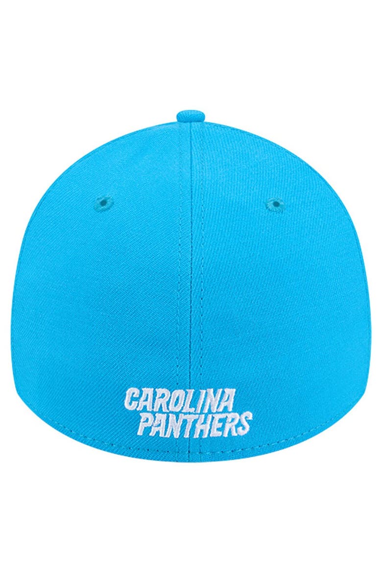 Men's New Era Blue Carolina Panthers Overlap Logo 39THIRTY Stretch Fit Hat, Alternate, color, Blue
