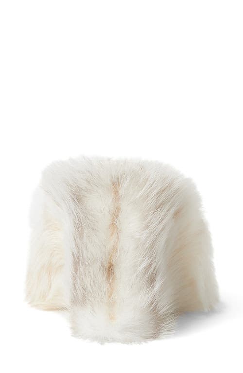 Fendi Acro Genuine Shearling Wedge Mule Sandal In Neutral