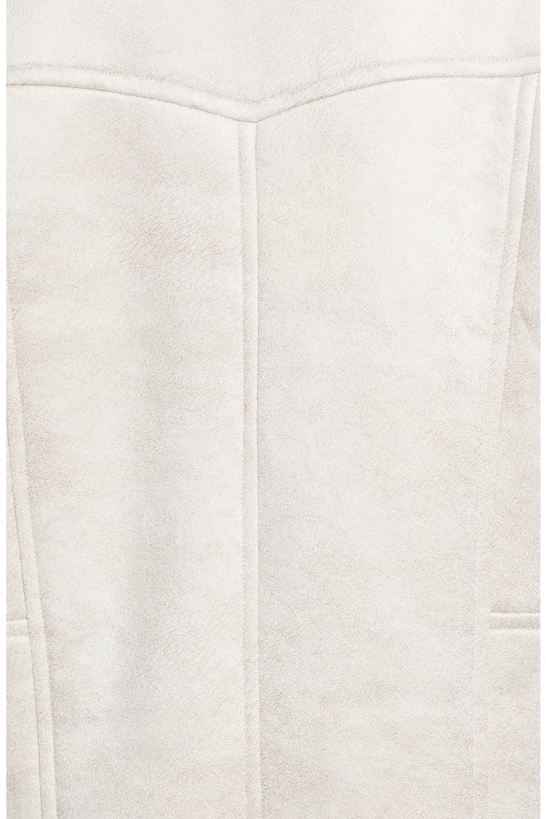 Faux Fur Trim Coat, Alternate, color, BEIGE/ CREAM