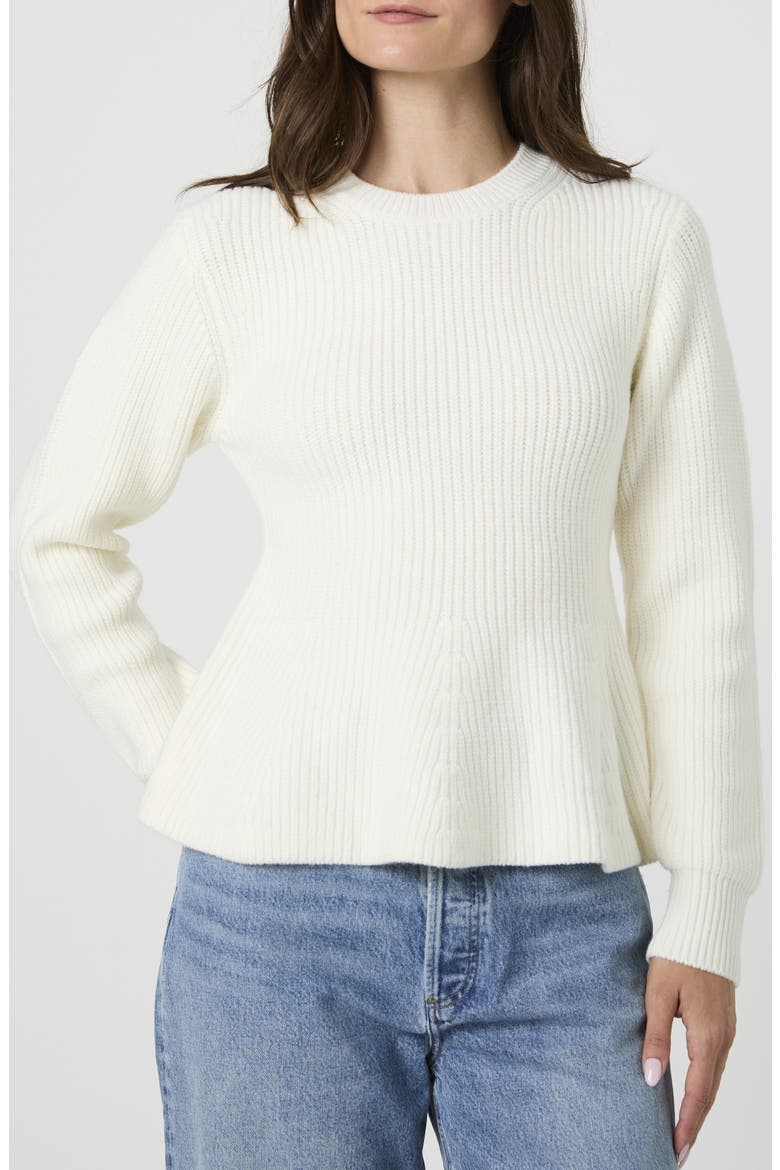 Peplum Sweater, Main, color, CLASSIC CREAM