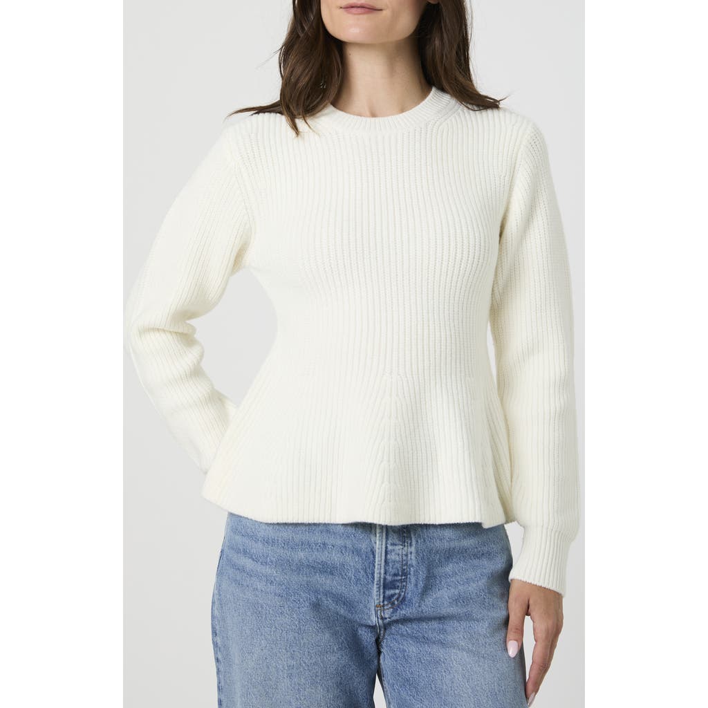 French Connection Peplum Sweater In White