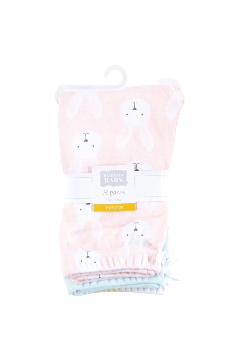 Soft Cotton Knotted Bow Pants, Alternate, color, Easter Bunny Pink