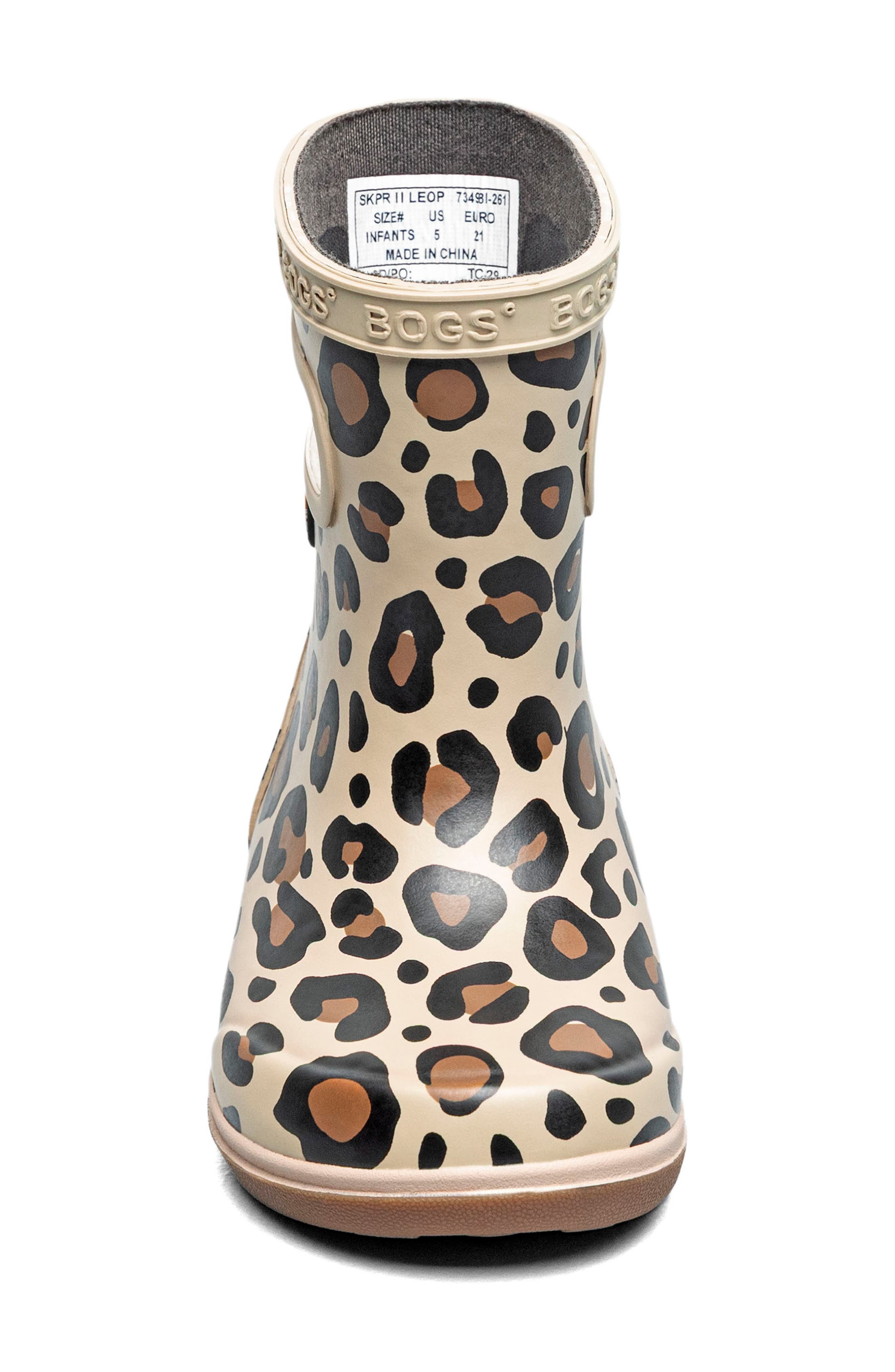 Kids' Skipper II Leopard Rain Boot, Alternate, color, TAUPE MULTI