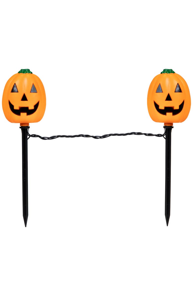 Northlight Lighted Jack-O-Lantern Halloween Outdoor Pathway Markers - 24" - Orange - Set of 5, Alternate, color, 