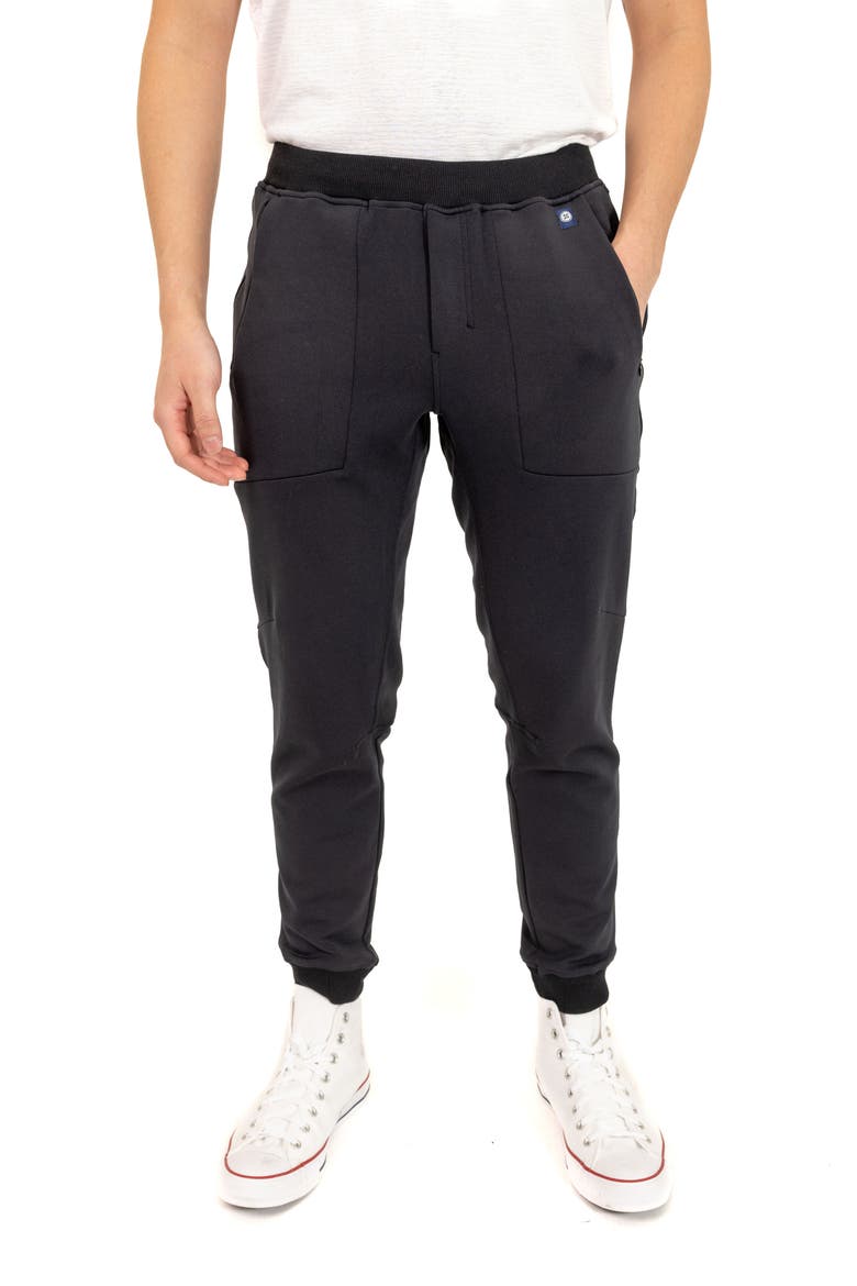 Cotton Blend Joggers, Main, color, BLACK