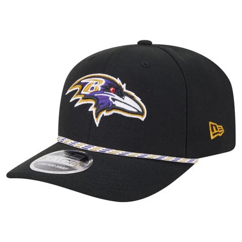 Men's New Era Black Baltimore Ravens Gameday Multi Rope 9SEVENTY Stretch-Snap Hat