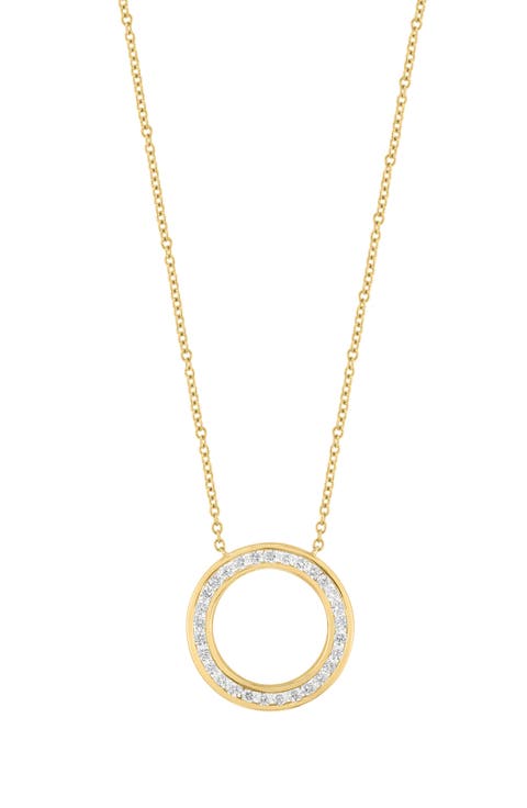 Diamond Circle Pendant Necklace