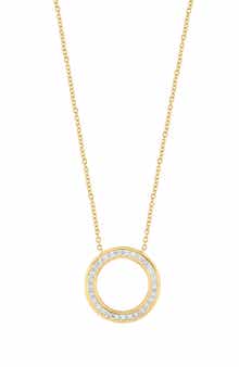 Diamond Circle Pendant Necklace
