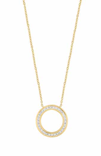 Diamond Circle Pendant Necklace