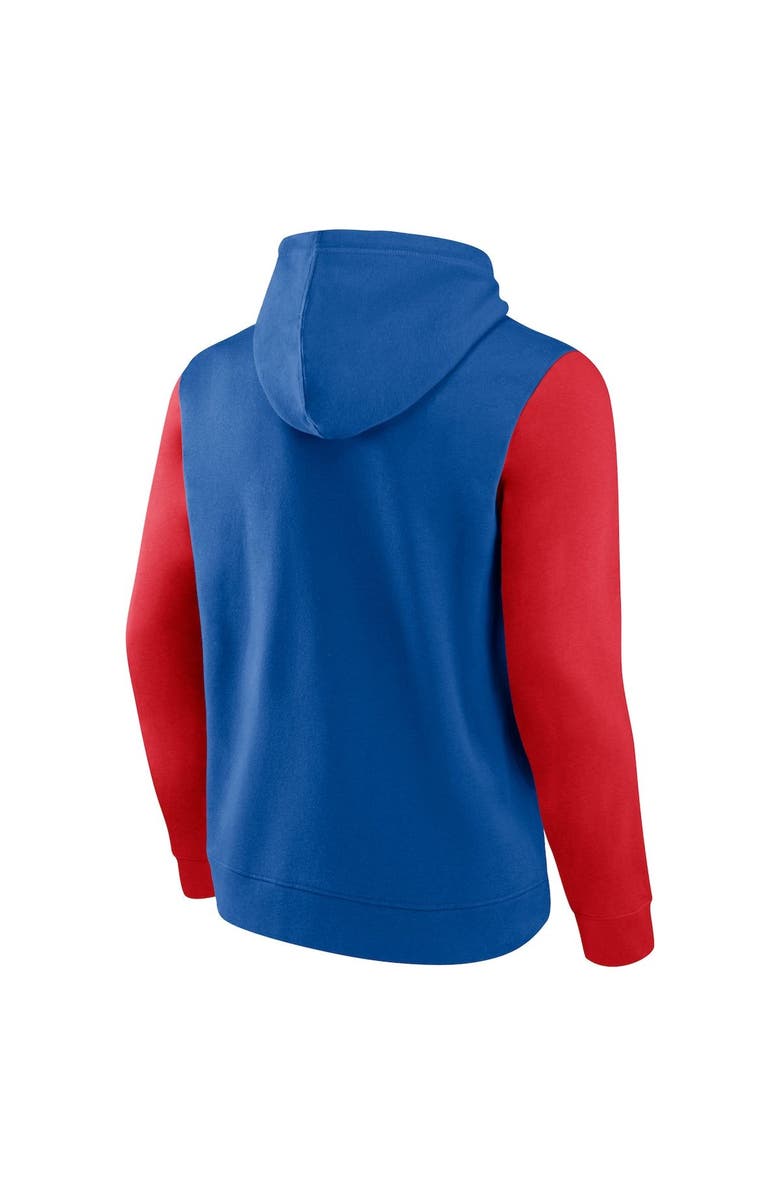 FANATICS Men's Fanatics Branded Royal/Red Philadelphia 76ers Big & Tall Bold Attack Pullover Hoodie, Alternate, color, Royal