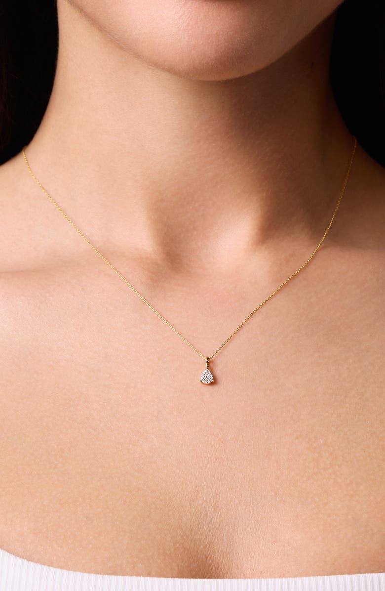 Bony Levy Mykonos 18K Gold Pavé Diamond Teardrop Pendant Necklace, Alternate, color, 18K Yellow Gold