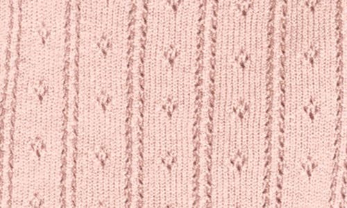 Wayf Sandy Pointelle Cardigan In Pink