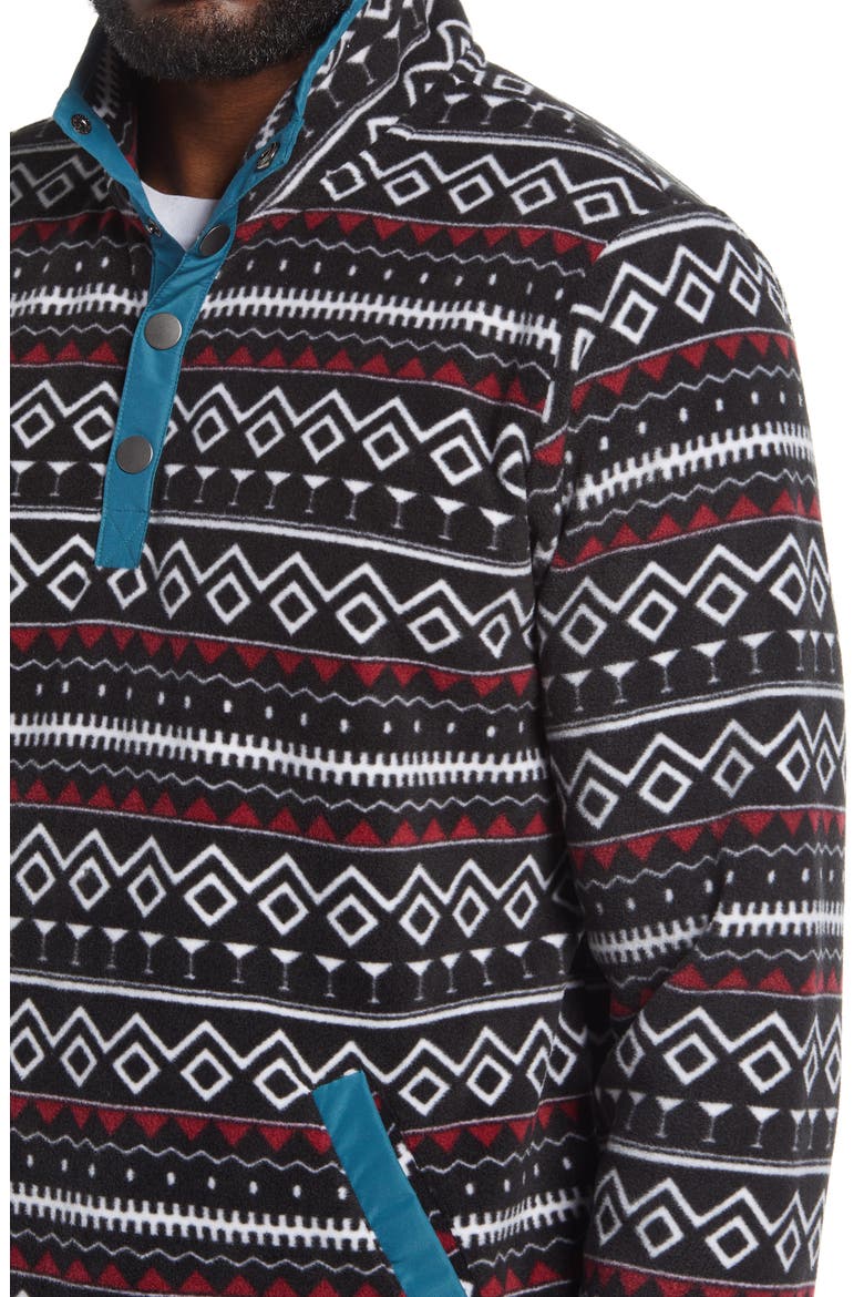 Polar Fleece Quarter Snap Pullover, Alternate, color, FAIR ISLE