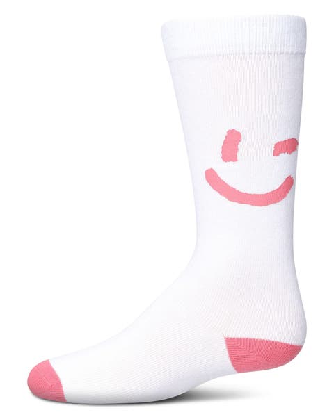 Air Brush Winking Smiley Knee High Sock (Little Kid & Big Kid)