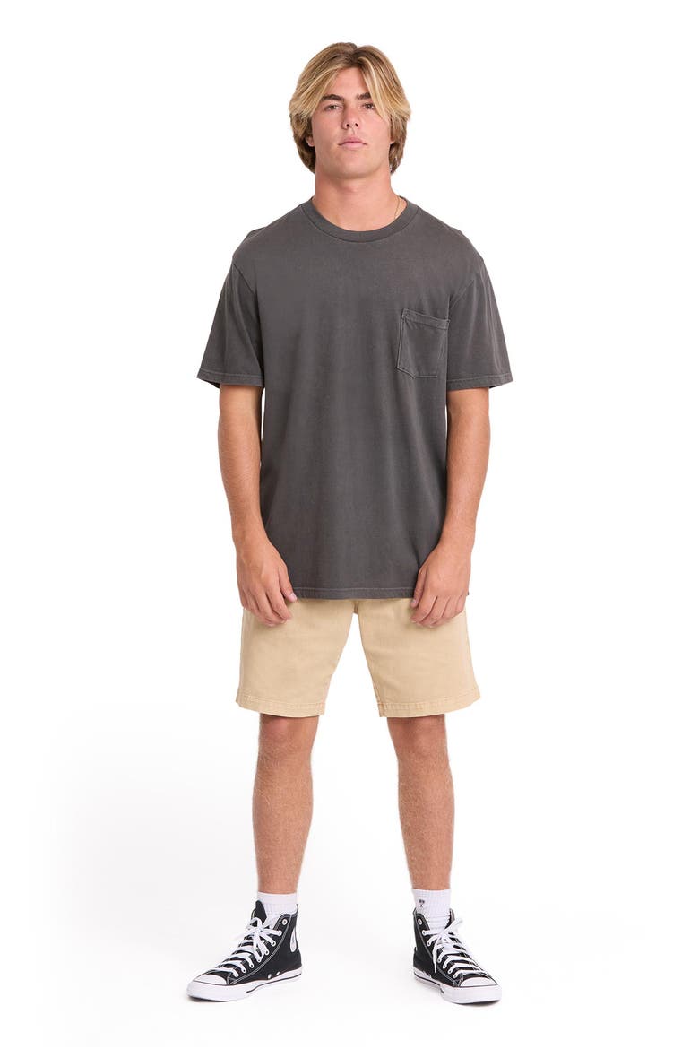 Essential Cotton Pocket T-Shirt, Alternate, color, RAVEN